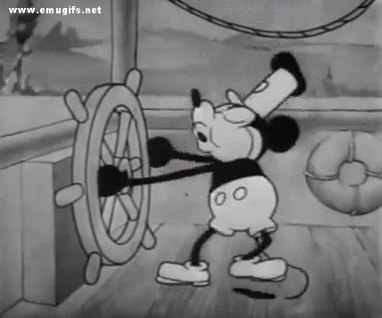 Mickey Mouse in Steamboat Willie / Mickey Whistles / Topolino / 1928 / Walt Disney