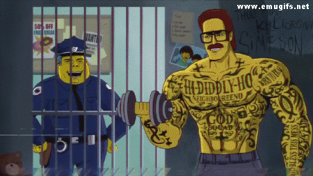 The Simpsons / LA-Z Rider Couch Gag / Flanders / Prison / Carcere / Body Building / Sollevamento Pesi