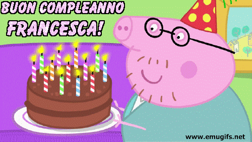 Buon Compleanno Francesca GIF Gratis Per WhatsApp – GIF Animate di Auguri Divertenti e Immagini con Scritte Glitter