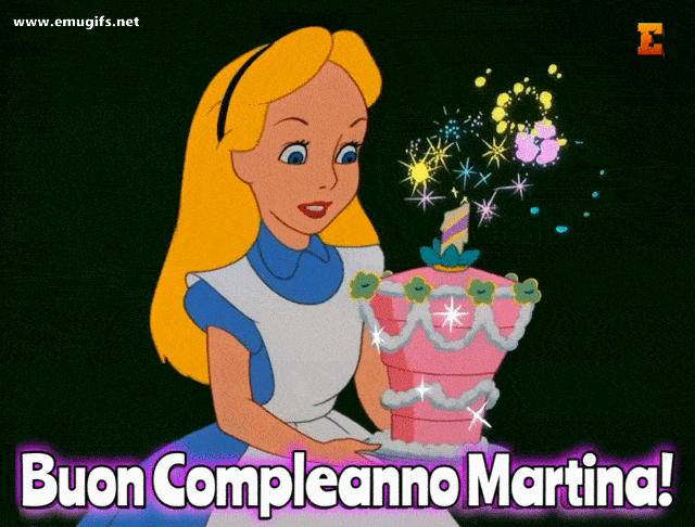 Buon Compleanno Martina GIF con Auguri e Nome Personalizzato con Torta di Compleanno per WhatsApp Buon Compleanno Martina GIF con Auguri e Nome Personalizzato con Torta di Compleanno per WhatsApp