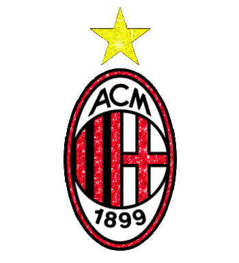 Milan Logo Animato Glitter – Calcio Gif Animate per Tifosi Rossoneri – Forza Milan Animated GIFs