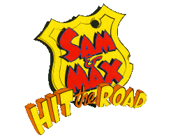 Sam Max Hit the Road Graphic Adventure Video Game by LucasArts 1993 Title Logo Title Screen