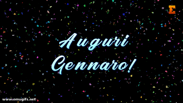Auguri Gennaro GIF di Buon Compleanno Personalizzata con Nome da Scaricare Gratis su Smartphone e Inviare sui Gruppi
