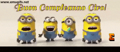 Buon Compleanno Ciro GIF Divertente con i Minions che Cantano Happy Birthday Ciro Buon Compleanno Ciro GIF Divertente con i Minions che Cantano Happy Birthday Ciro