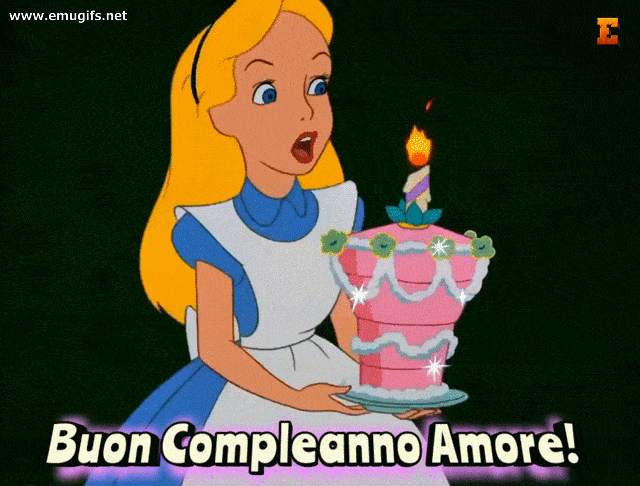 GIF di Buon Compleanno Amore Gratis con Torta e Candeline per WhatsApp Scarica Gratis e Invia alla Tua Amata Fidanzata o Moglie