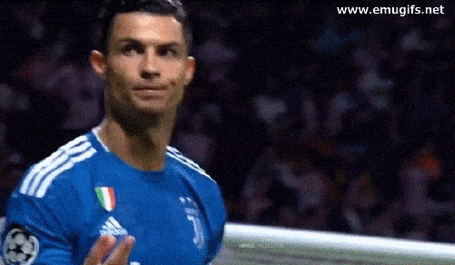 Hand Gesture Cristiano Ronaldo Gesto Paura MEME GIF Animata Atletico Madrid Juventus 2 2 2019 Champions League min