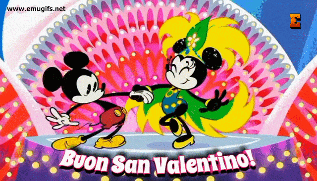 Festa degli Innamorati GIF con Auguri di Buon San Valentino per il Giorno 14 Febbraio Bellissima Cartolina con Minnie che Bacia Topolino Scarica Gratis Festa degli Innamorati GIF con Auguri di Buon San Valentino per il Giorno 14 Febbraio Bellissima Cartolina con Minnie che Bacia Topolino Scarica Gratis