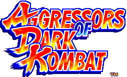 Aggressors of Dark Kombat GanGan 2D Fighting Game by ADK 1994 for SNK Neo Geo Console Transparent Title Logo Screen