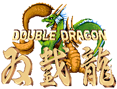 Double Dragon Arcade Game Beat em Up by Technos 1987 Transparent Title Logo Screen
