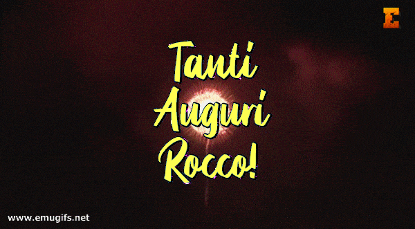 Tanti Auguri Rocco GIF con Nome Personalizzato di Buon Compleanno e Felice Onomastico per il Giorno 16 Agosto San Rocco Scarica Gratis e Condividi Tanti Auguri Rocco GIF con Nome Personalizzato di Buon Compleanno e Felice Onomastico per il Giorno 16 Agosto San Rocco Scarica Gratis e Condividi