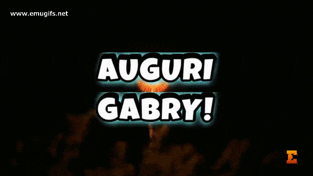 Auguri Gabry GIF con Nome Personalizzato di Buon Onomastico Gabriele Scarica e Invia come Cartolina Animata il 29 Settembre Festa di San Gabriele Arcangelo