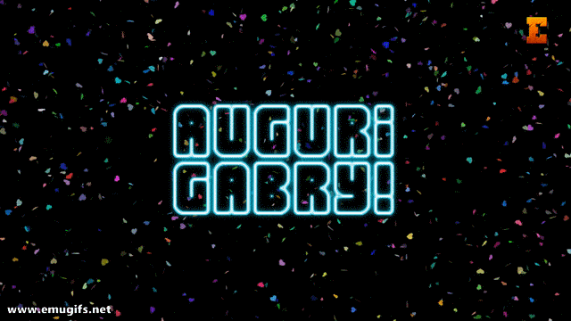 Auguri Gabry GIF di Buon Compleanno da Scarica Gratis e Inviare dallo Smartphone come Cartolina Personalizzata con Nome Gabriele