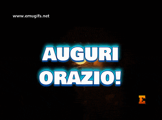 Buon Compleanno Orazio GIF Animata con Fuochi Artificiali in Cielo e Nome Personalizzato di Auguri Scarica Gratis come Cartolina per WhatsApp