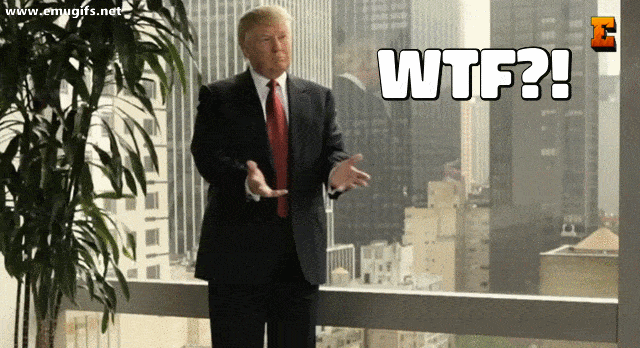 WTF GIF With Donald Trump What The Fuck Reaction Download and Share on Facebook Post Comment or WhatsApp Group Chat