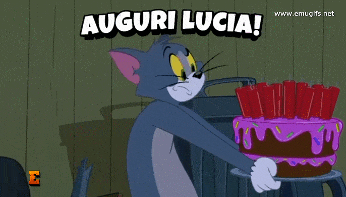Auguri Lucia GIF Divertente per Bambina per Festeggiare il Compleanno di chi si Chiama Lucia