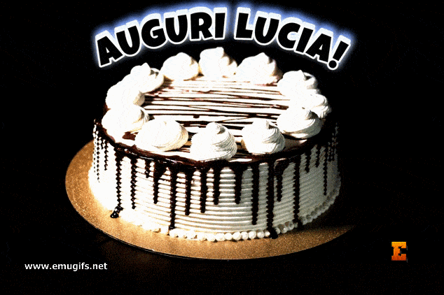 Auguri Lucia Onomastico di Oggi 13 Dicembre S Lucia Cartolina di Augurio con Scritte Animate e Grande Torta