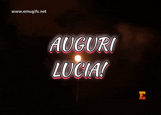 GIF Auguri Lucia Cartolina Animata con Nome e Fuochi d Artificio