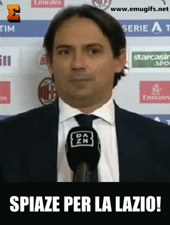 Spiaze per la Lazio GIF di Simone Inzaghi MEME Virale con Frasi per Tifosi di Calcio Scarica e Condividi su Facebook e WhatsApp Questo Sfotto da Usare come Reazione dopo la Partita