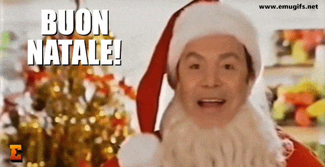 Buon Natale GIF Divertente con Lino Banfi Vestito da Babbo Natale in una Pubblicita Anni 90 dei Supermercati Standa Scarica e Fai gli Auguri del 25 Dicembre su WhatsApp e Facebook