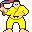 Nuncha Fighter Character Sprite Animated GIF of Yie Ar Kung Fu Videogame Nuncha Fighter Character Sprite Animated GIF of Yie Ar Kung Fu Videogame