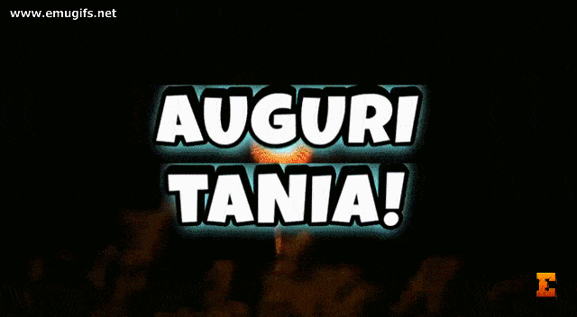 Auguri Tania GIF Divertente con Nome Personalizzato e Fuochi Artificiali Scarica Gratis e Invia come Cartolina Animata di Buon Onomastico Tania