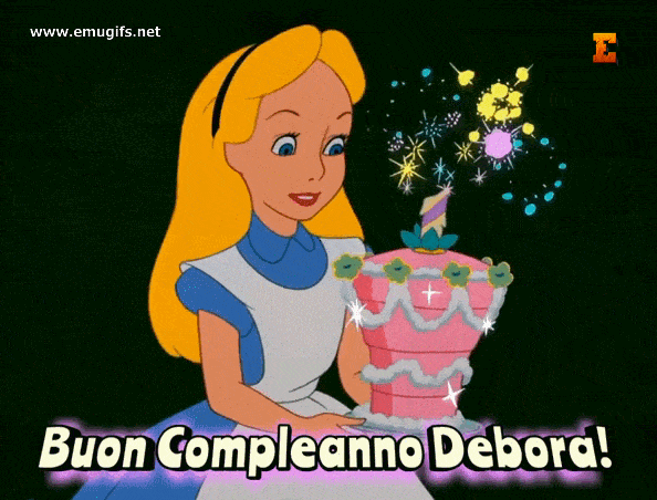 Auguri di Buon Compleanno Debora GIF Personalizzata con Nome da Scaricare Gratuitamente