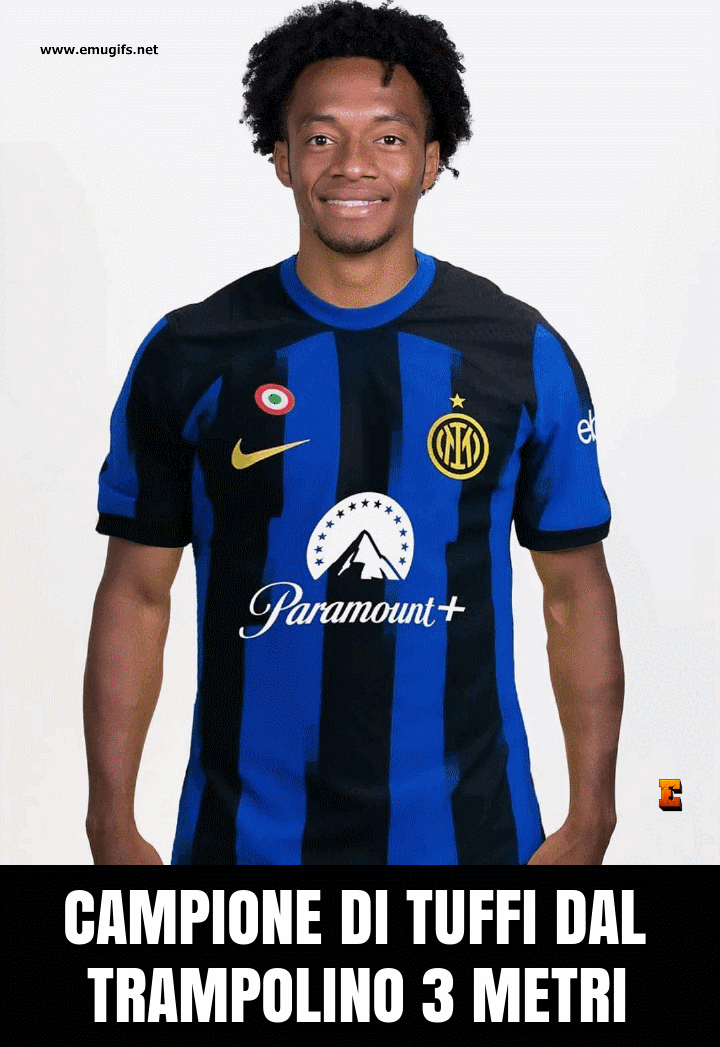 Cuadrado MEME Inter Campione di Tuffi Scarica e Condividi con Amici e Tifosi di Calcio di seria A