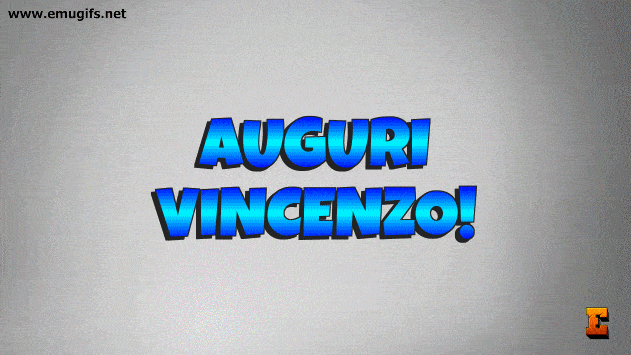 GIF Auguri Vincenzo Cartolina Personalizzata con Nome di Buon Compleanno Vincenzo