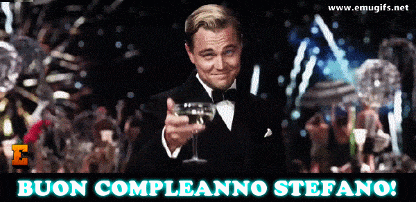 Buon Compleanno Stefano GIF con Nome Personalizzato da Inviare ad Amici e Parenti che si Chiamano Stefano
