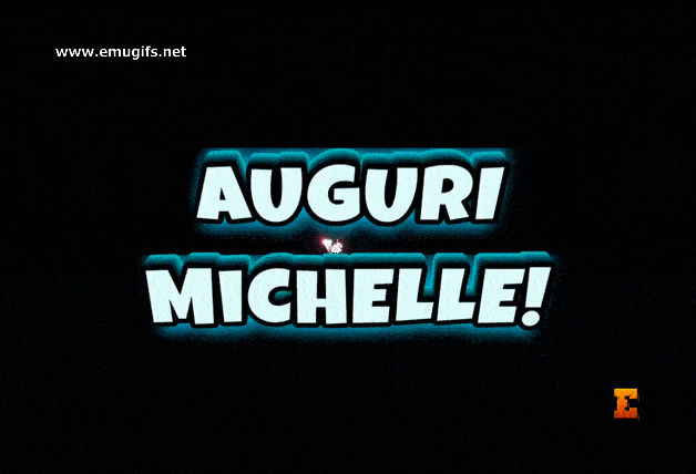 Buon Onomastico Michelle GIF Personalizzata di Auguri da Inviare sui Social ad Amici e Parenti che si Chiamano Michelle