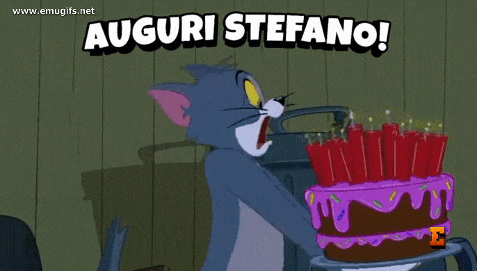 GIF Auguri Stefano Divertente per Bambino da Inviare su Smartphone