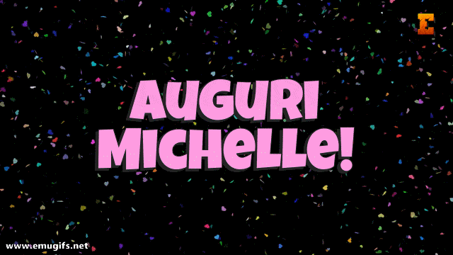 Onomastico Oggi 24 Agosto e 29 Settembre Cartolina Animata di Auguri con Nome Michelle Scarica Gratis