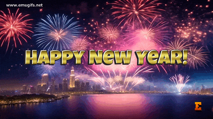 Happy New Year GIF Best Wishes With Fireworks