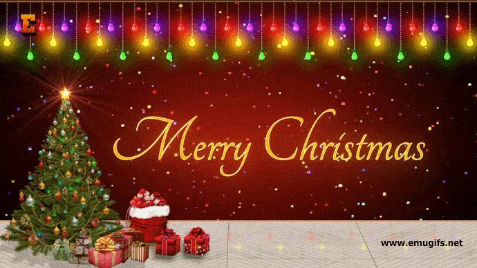 Merry Christmas GIF Animata di Auguri con Albero di Natale e Addobbi Natalizi Merry Christmas GIF Animata di Auguri con Albero di Natale e Addobbi Natalizi