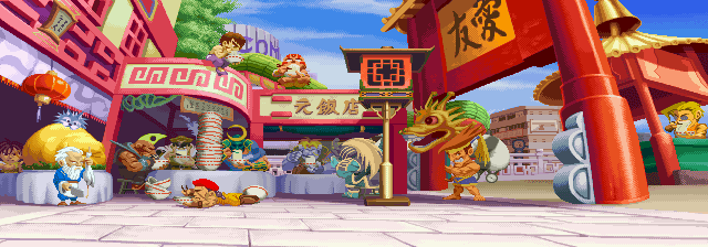 Super Gem Fighter Mini Mix Background Stage Yuan's Food Stalls Super Gem Fighter Mini Mix Background Stage Yuan's Food Stalls